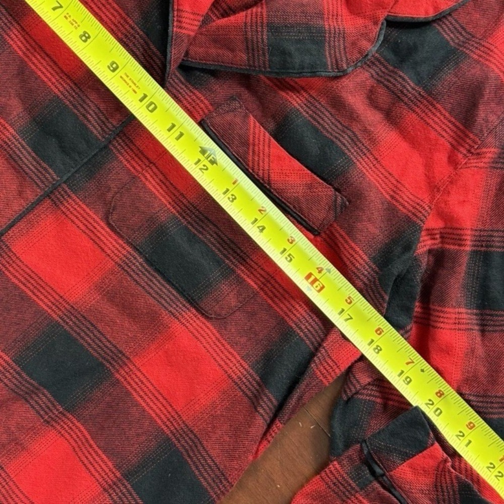 Madewell Pajama Set Womens XS Red Black Buffalo Plaid Flannel AG568 NWT - Picture 6 of 14
